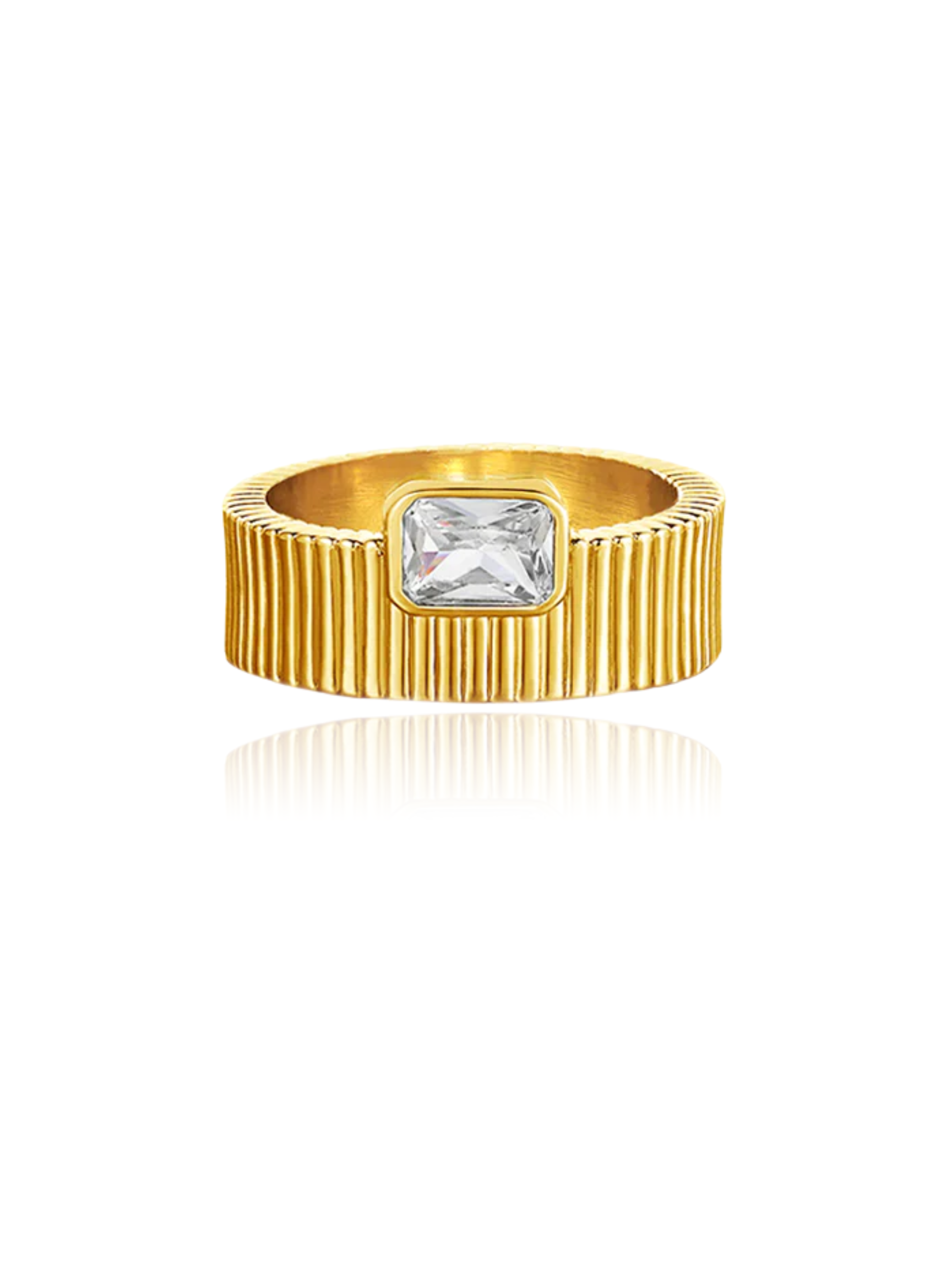 caico cz ring - gold