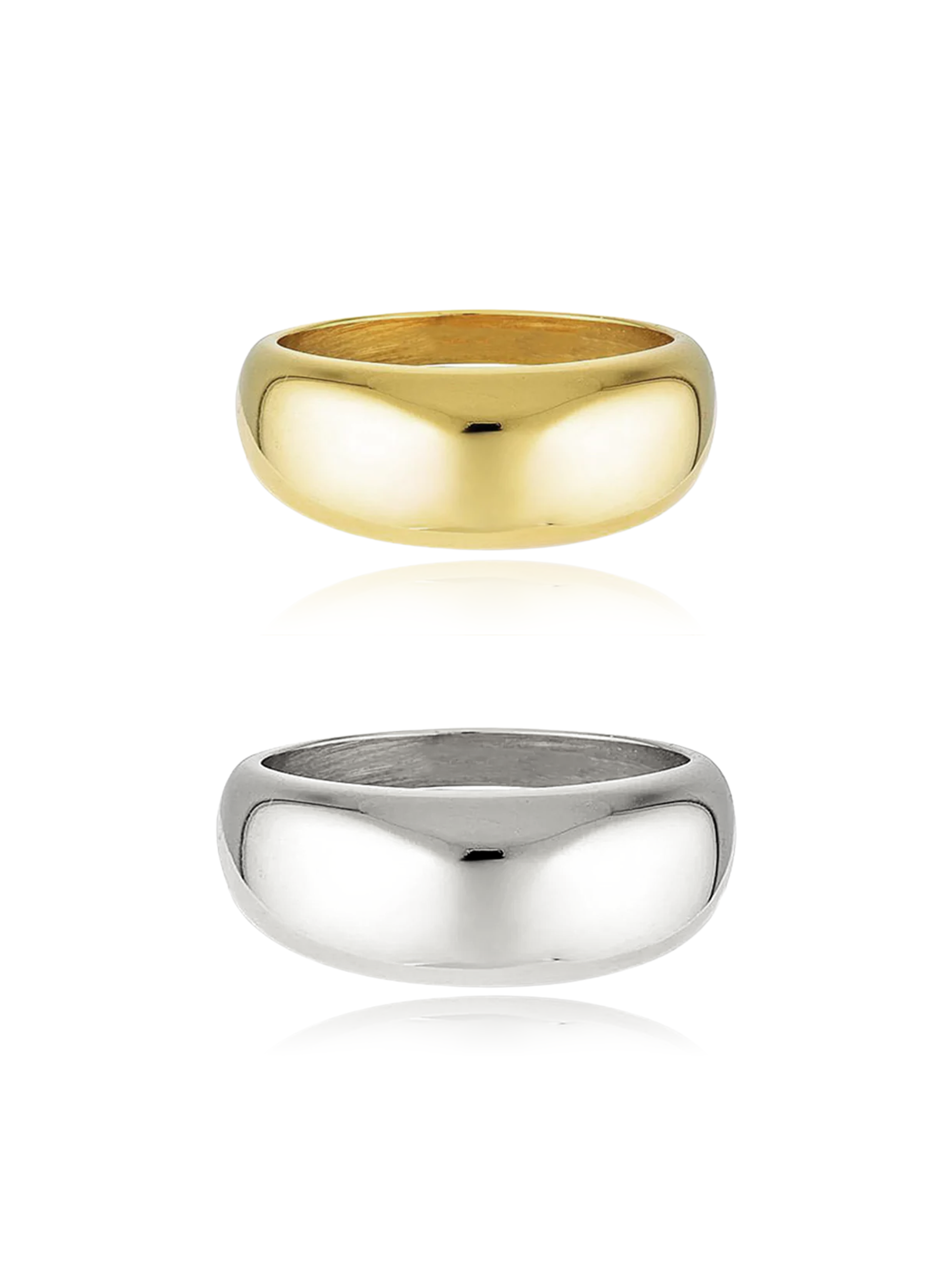 DOME RING GOLD & SILVER