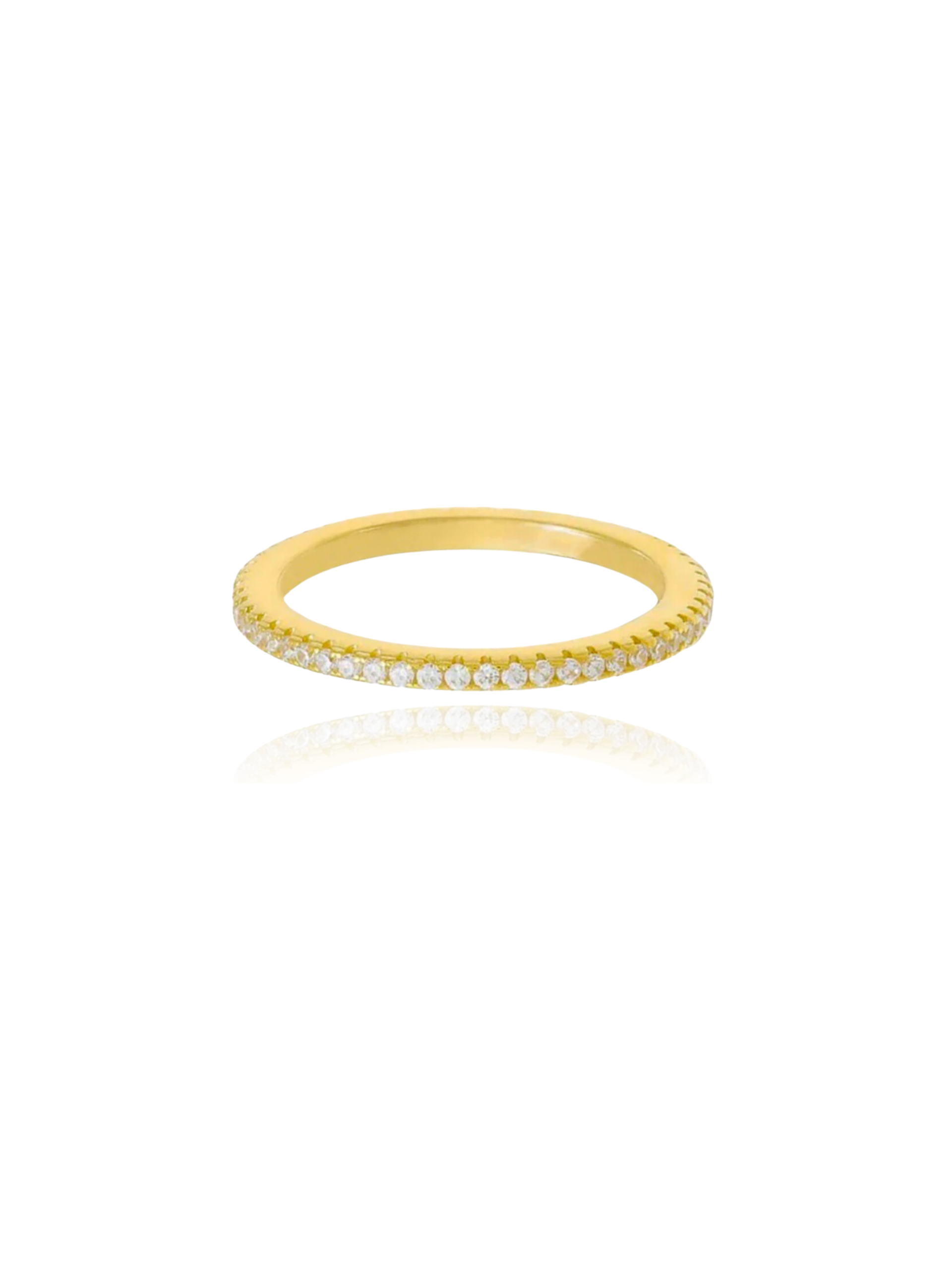 baby pave ring - gold
