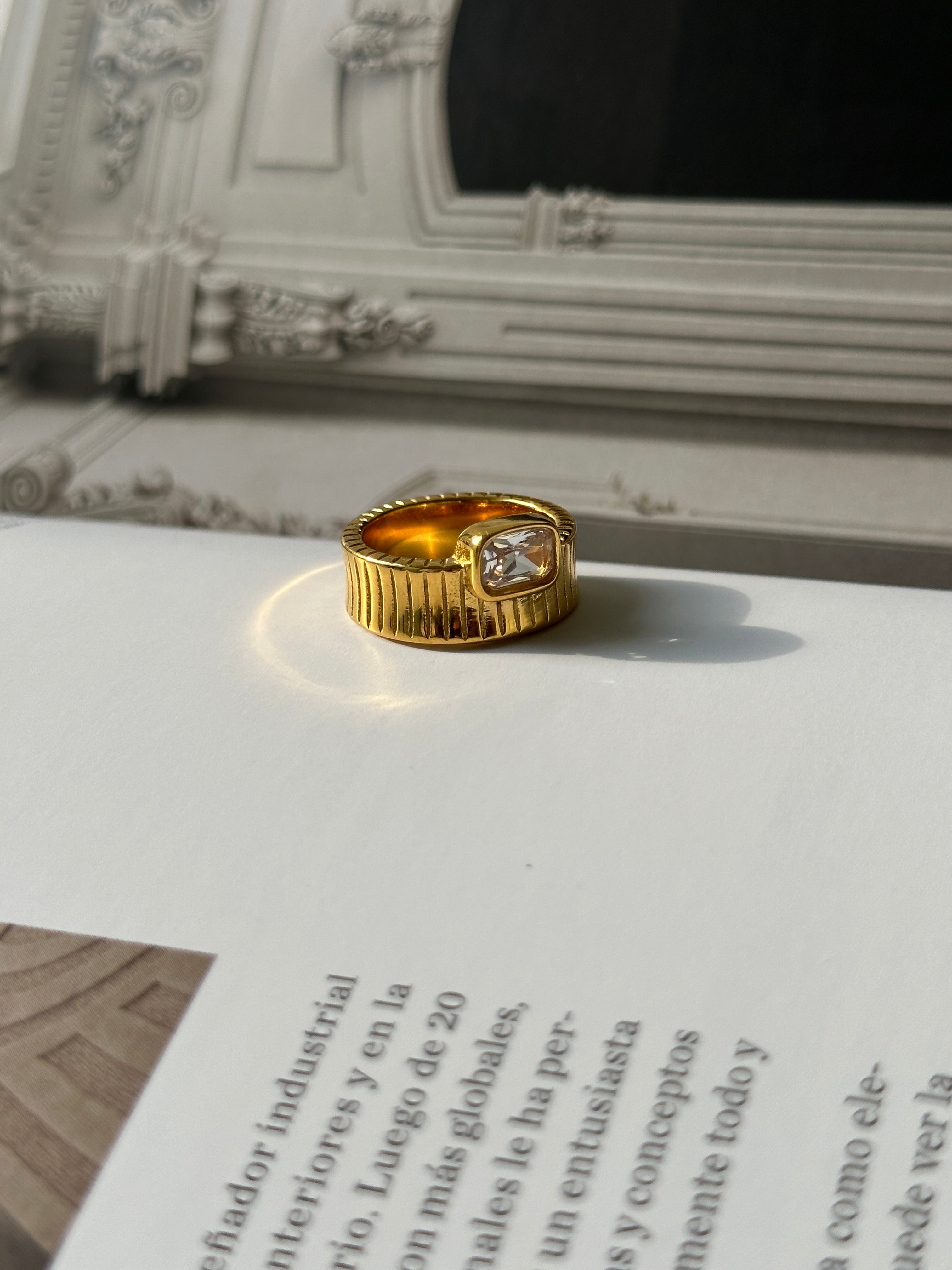 caico cz ring - gold