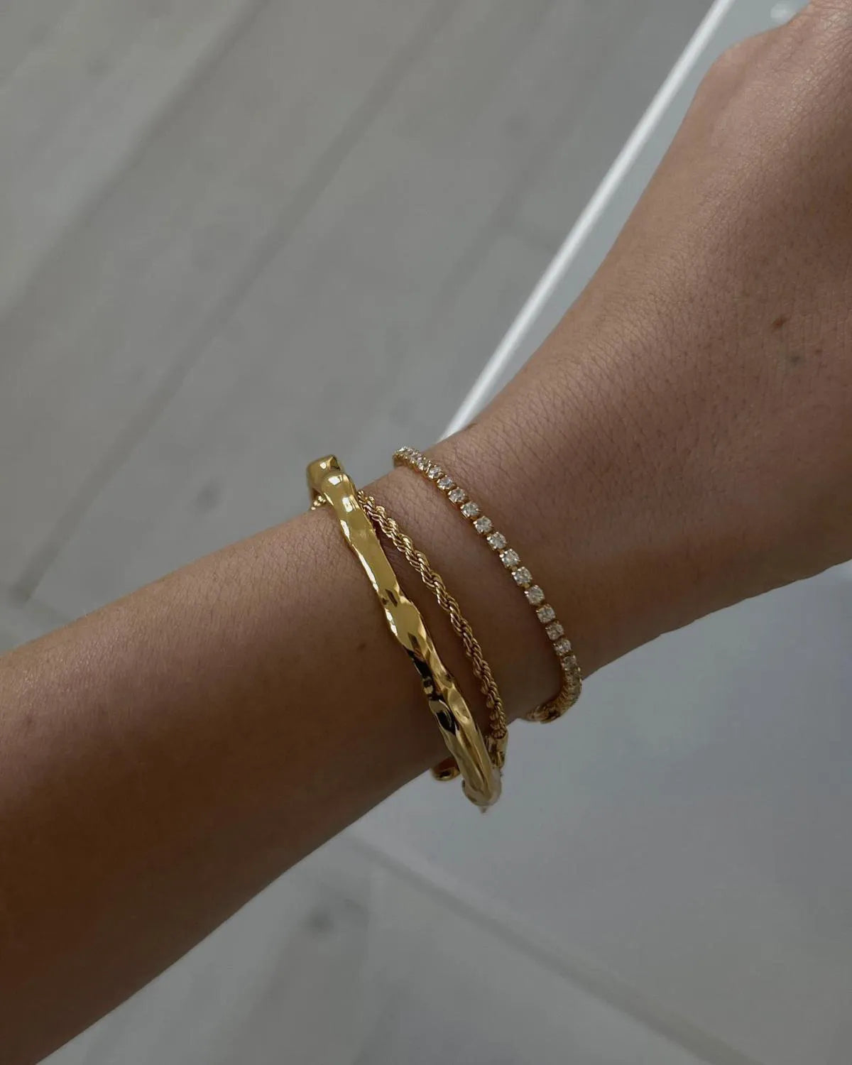 tennis bracelet - gold