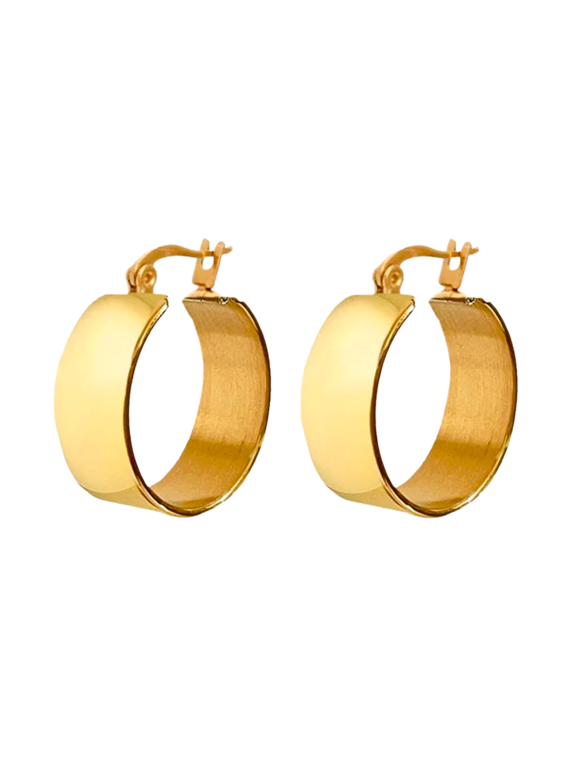 sleek gold hoops