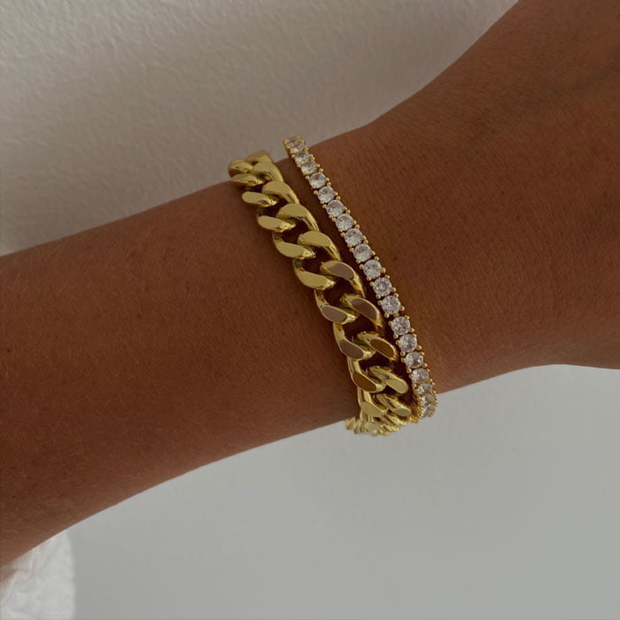 tennis bracelet - gold